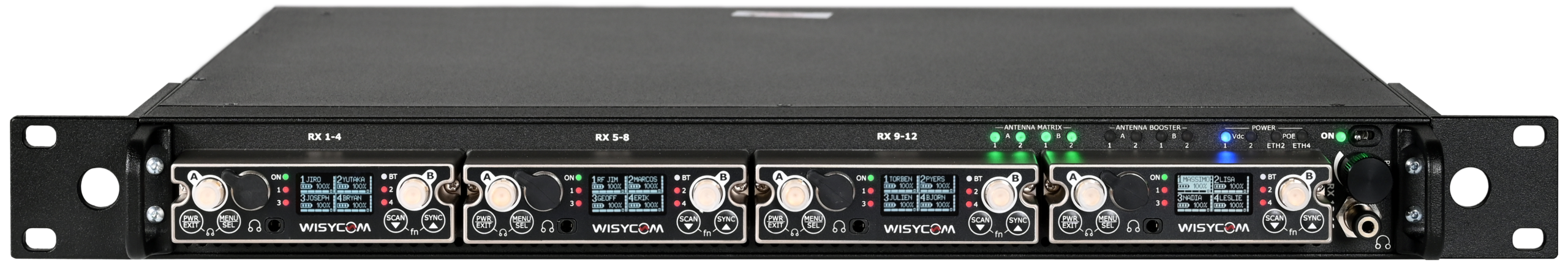 Wisycom MRK16-STD 4-Slot Wireless Receiver System, Standard Version